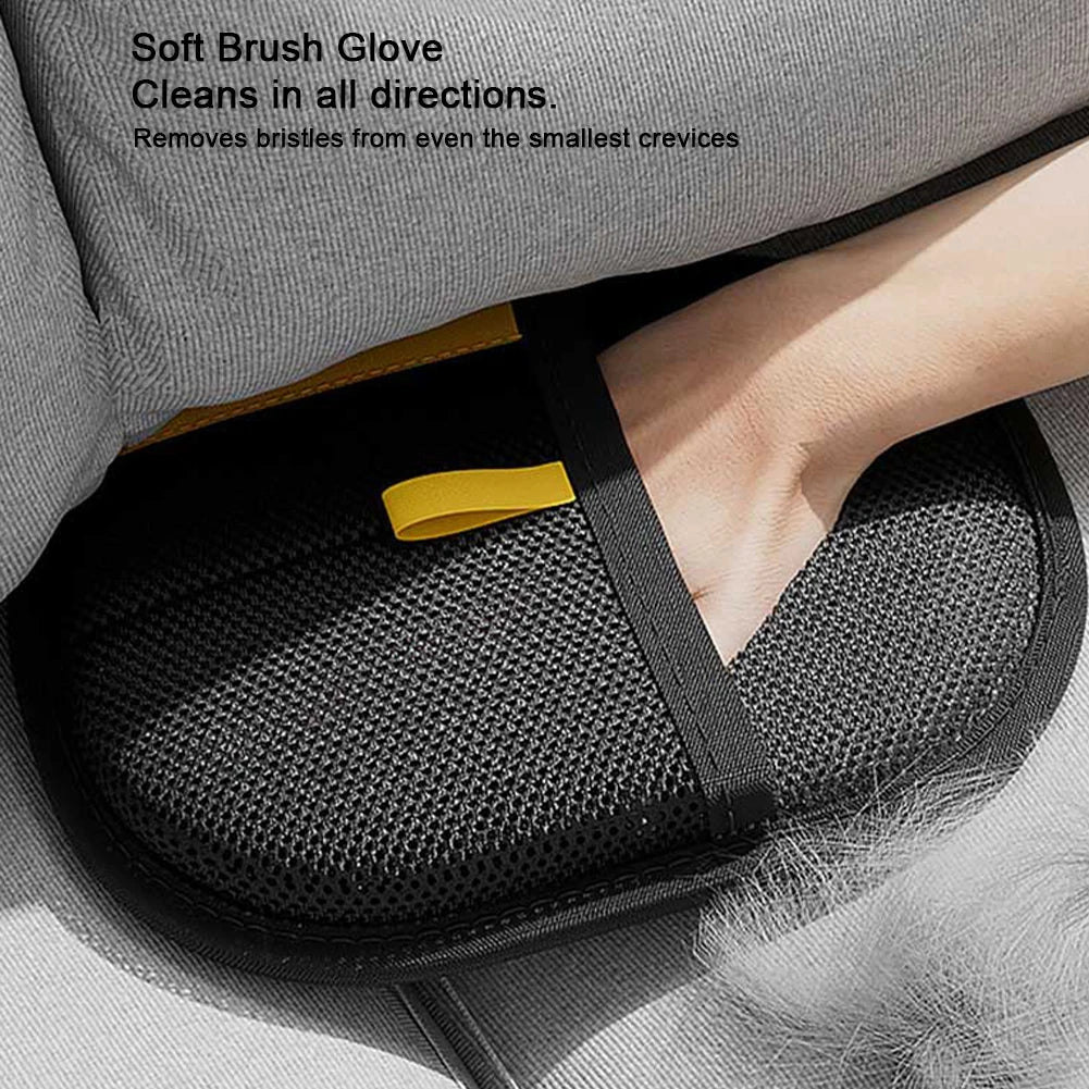 Electrostatic Pet Hair Removal Gloves With Brush and Hook