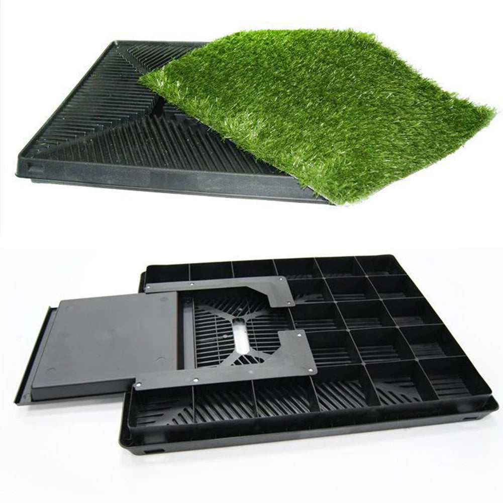 None Dog Grass Pad With Large Tray Puppy Turf Potty