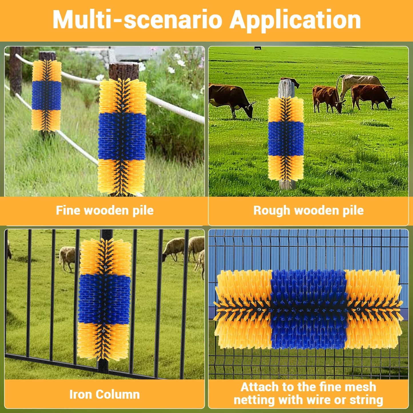 TWISTER.CK Livestock Scratch Brush Kit for Horses and Cattle