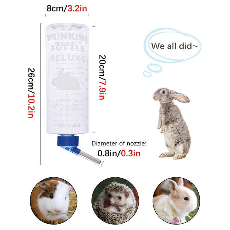 Auto Hanging Water Bottle For Small Animals Rabbits Guinea Pigs