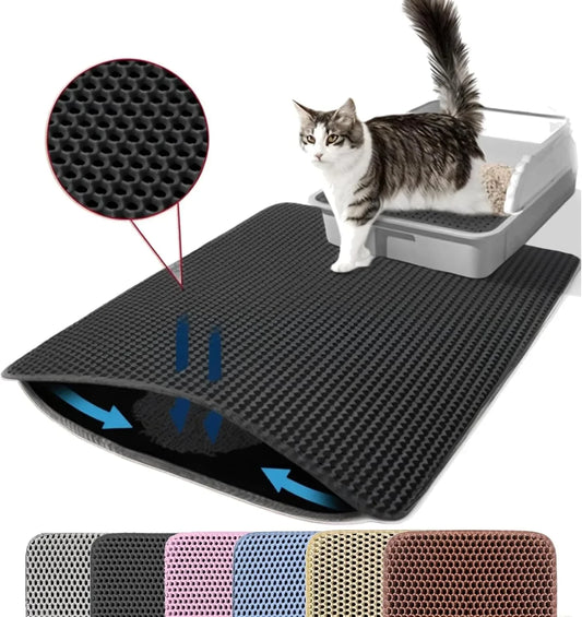 Double Layer Cat Litter Mat Waterproof Non Slip Wear Resistant
