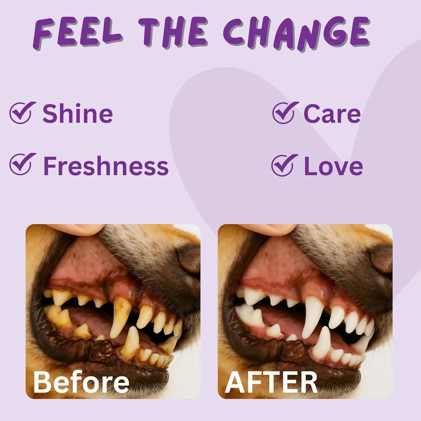 XMSJ Pet Dental Wipes Freshen Breath Plaque Reduction