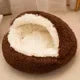 Soft Plush Pet Bed 2 In 1 Round Nest Cave For Small Dogs And Cats