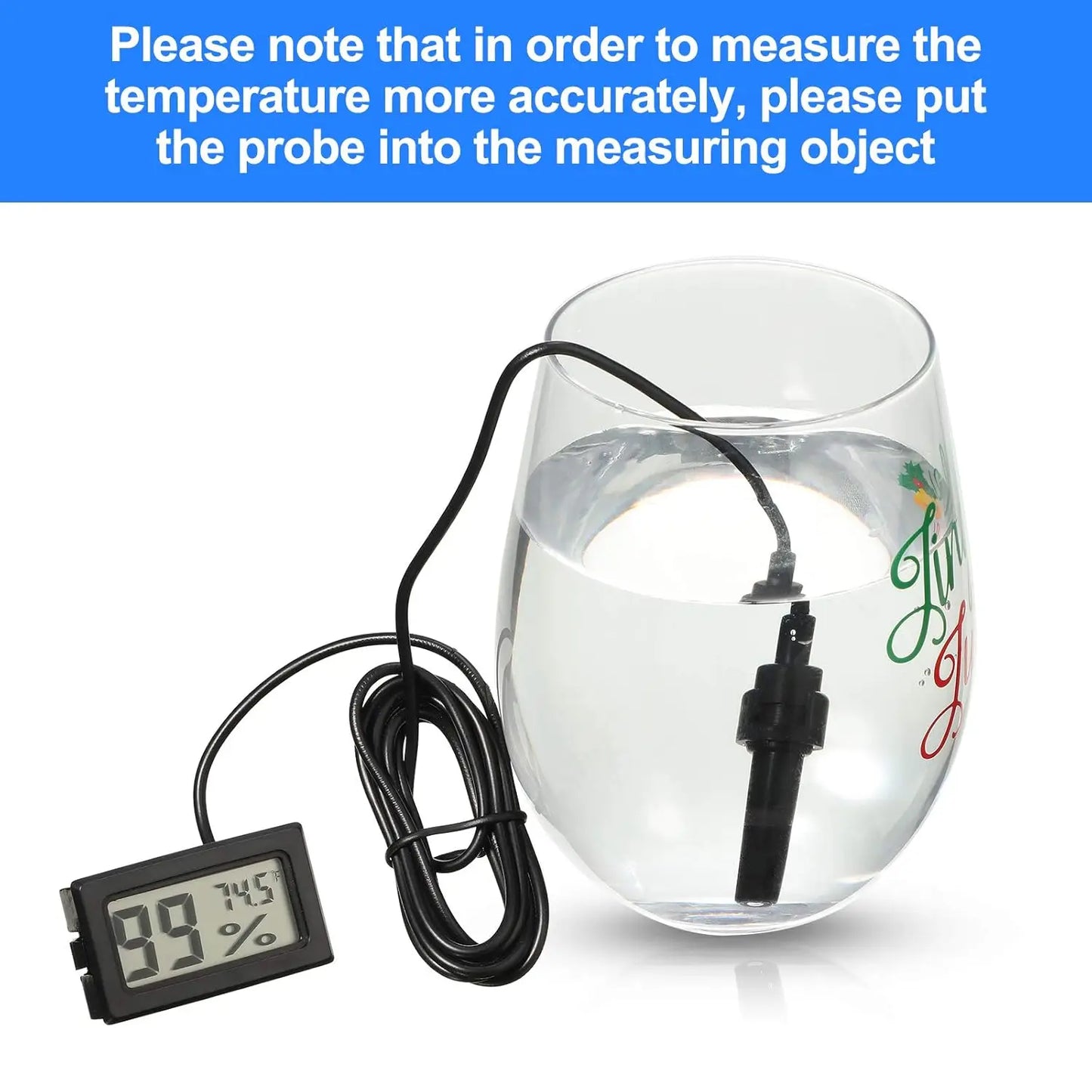 XMSJ Mini Digital Thermometer Hygrometer With Probe LCD Display