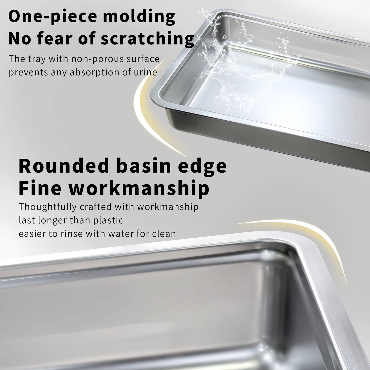 Stainless Steel Cat Litter Box With Lid Top Exit EasyClean