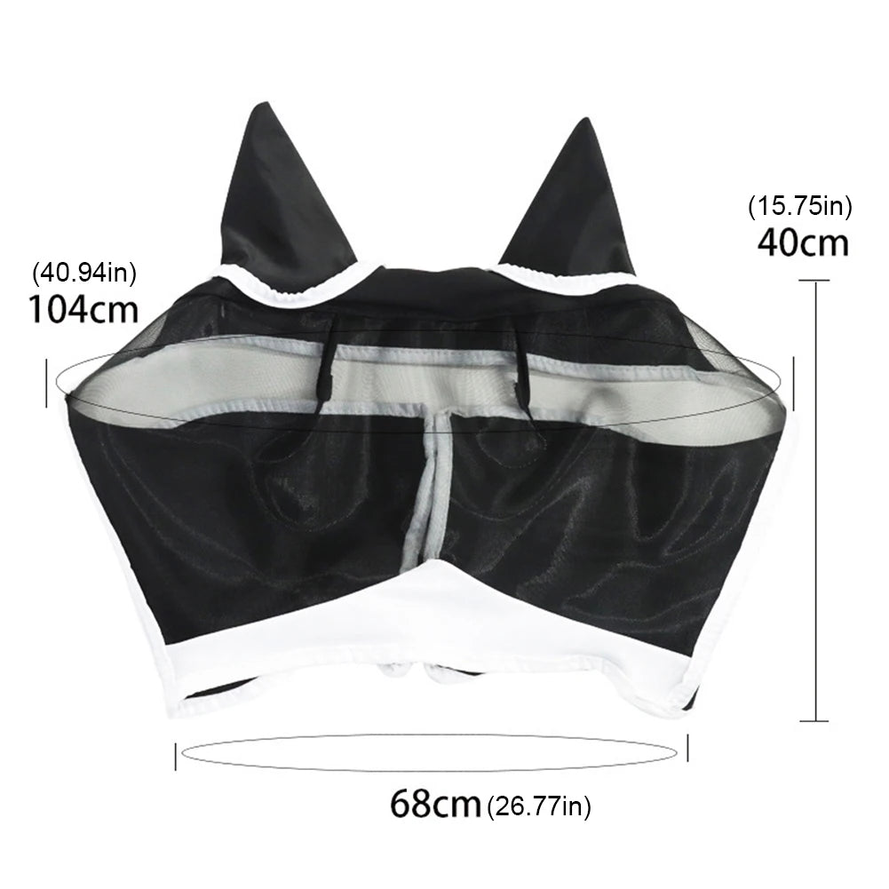 Shunmaii Breathable Horse Fly Mask Mesh Eye Shield For Horses