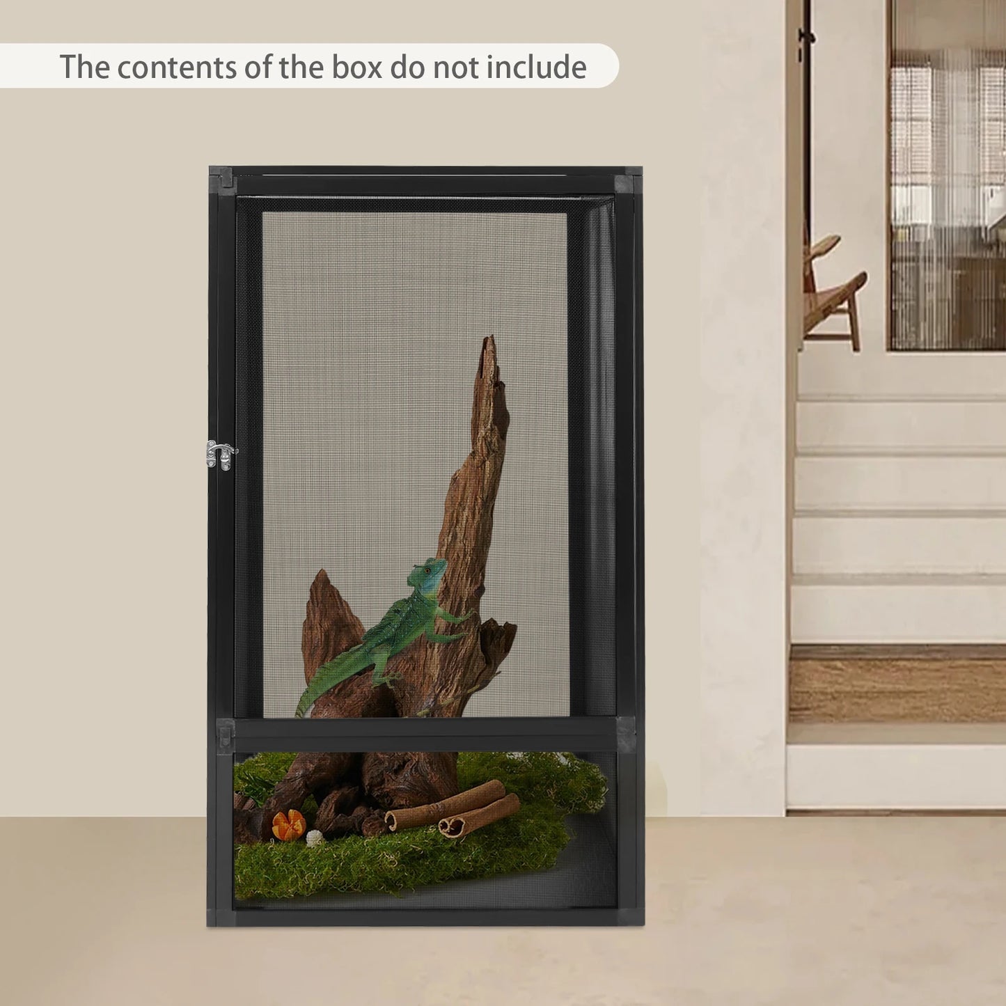 Aluminum Alloy Reptile Feeding Box Micro Habitat Terrarium Enclosure