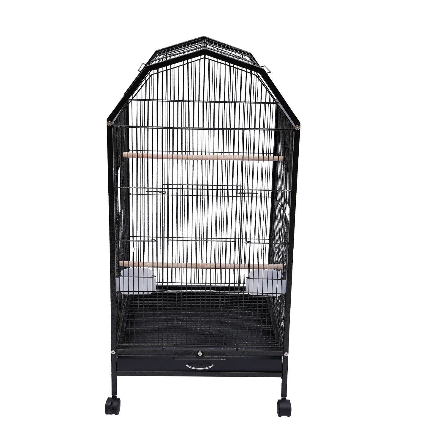 NONECN Iron Bird Cage Large Parrot Macaw Cockatoo Stand