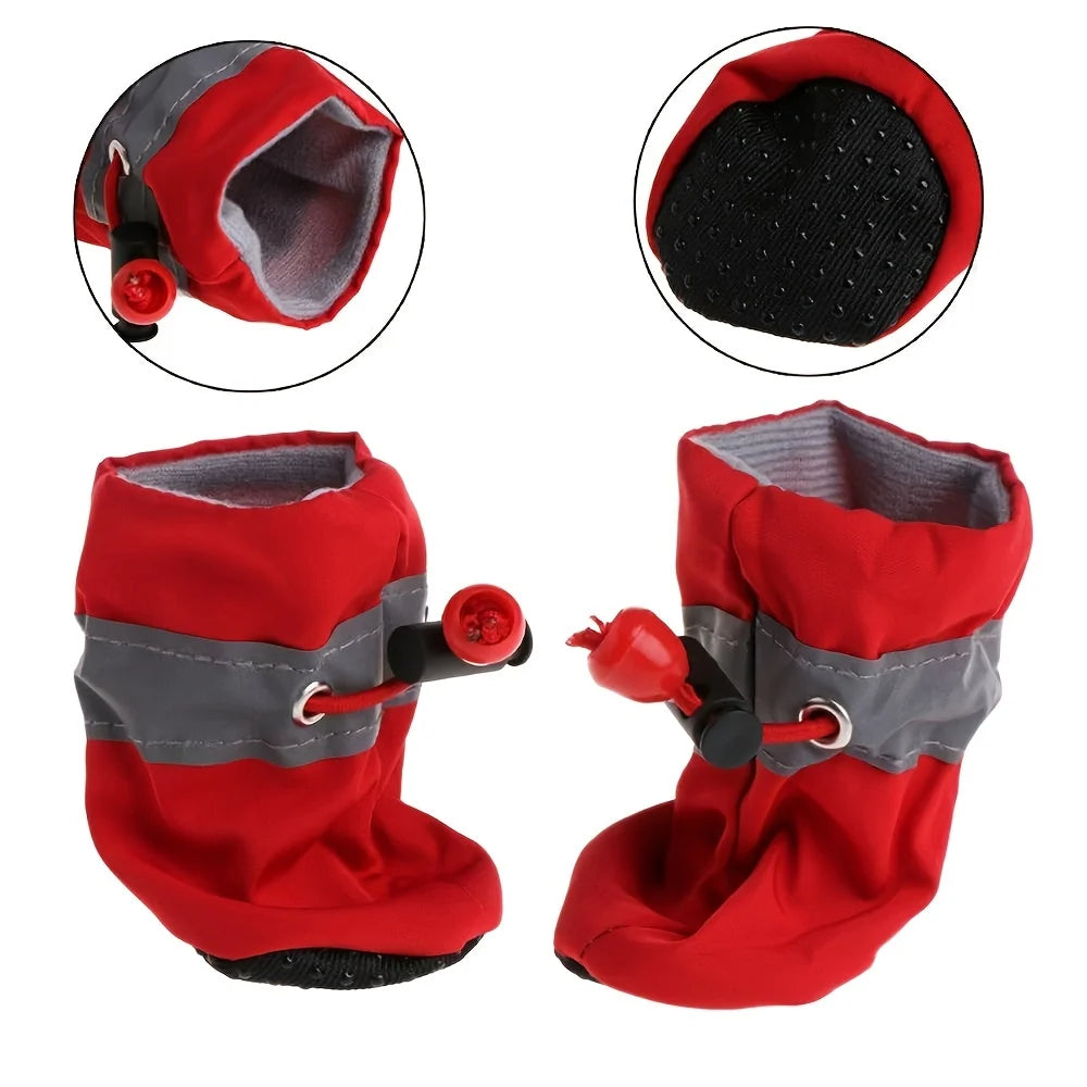 Water-Resistant Dog Shoes For Small Dogs Outdoor Rain Boots