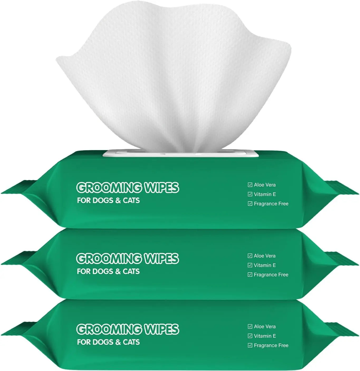 XMSJ Plant Based Pet Wipes Fragrance Free For Dogs And Cats