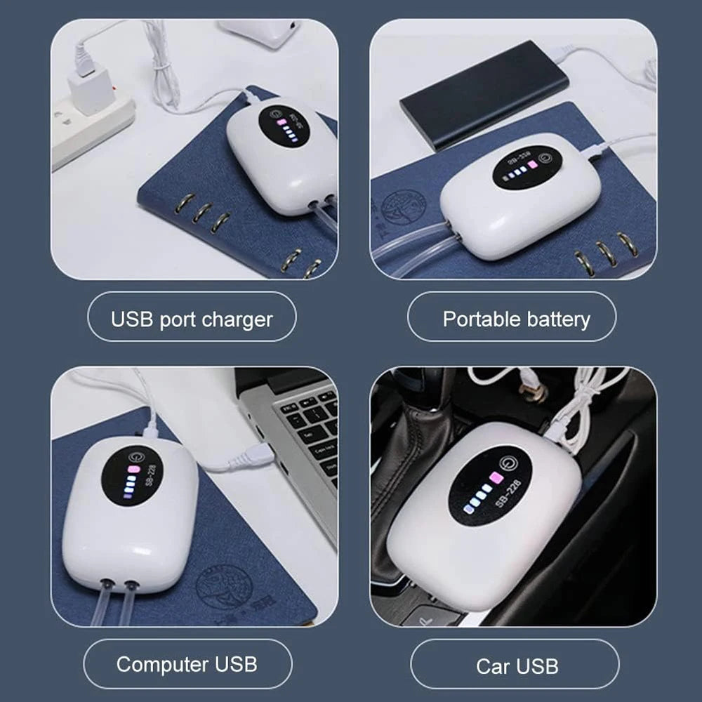Portable USB Aquarium Oxygen Pump 28kPa Silent for Fish Tank