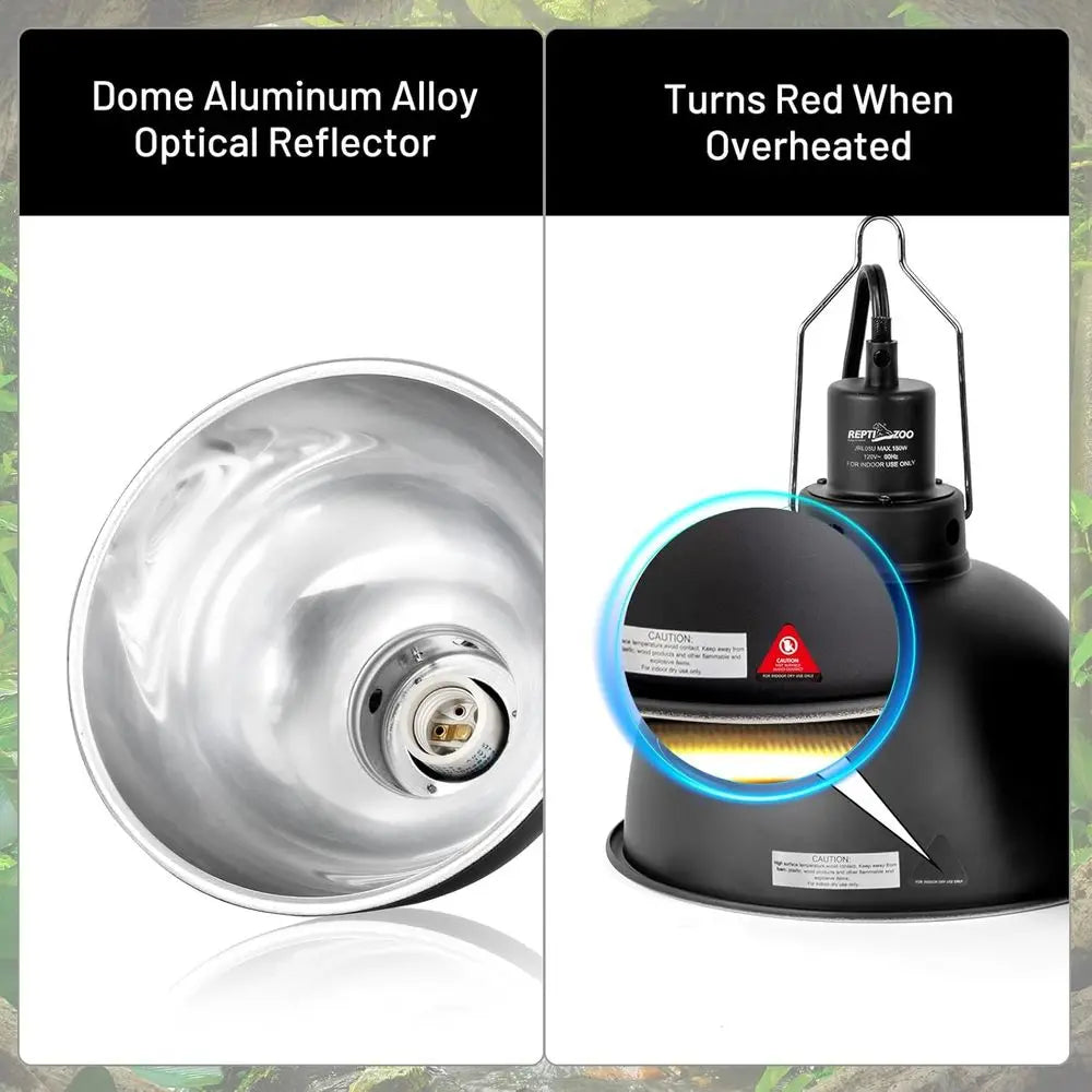 Reptile Light Fixture 2 Pack 150W Deep Dome With Switch